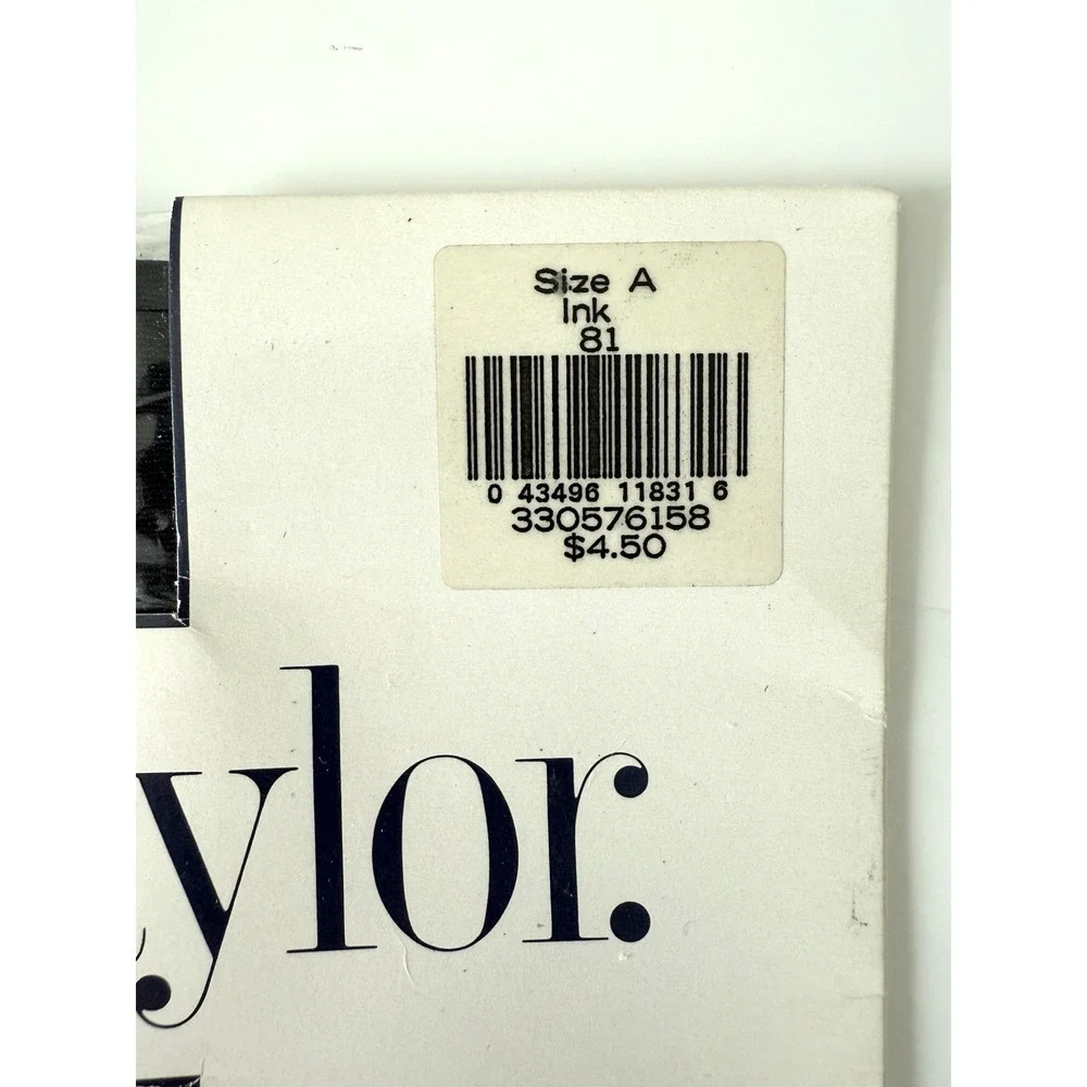 Vintage 80s Ann Taylor Hosiery Womens Small Black Elegant Heritage Preppy Classy